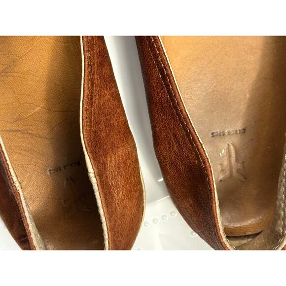 Women's Frye Melanie Brown Leather Slip On Flats - Loafers - Size 7.5 - Picture 4 of 13